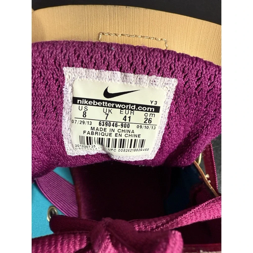NIKE KD VI 6 EXT QS Men 8 WHEAT BROWN RASPBERRY BLUE GUM 639046-900 KEVIN DURANT